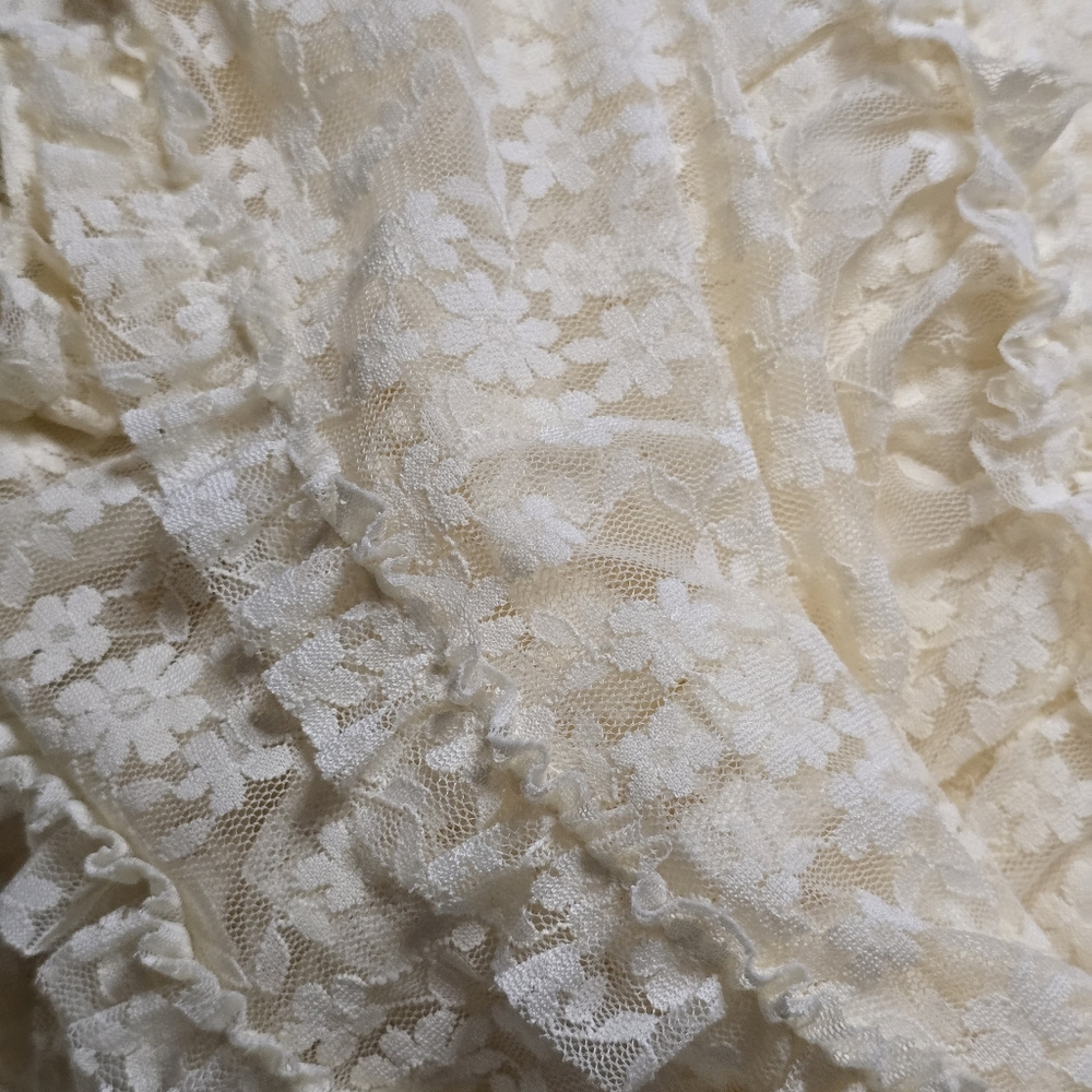 American Eagle Outfitters Cream Lace Midi Skirt - Picture 7 of 12